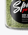 Jar with Dill Weed Spice Mockup