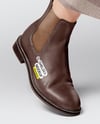 Chelsea Boots on Woman's Legs with Skirt Mockup