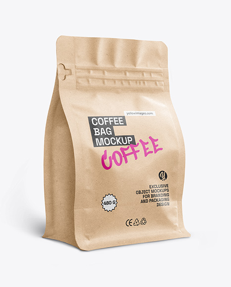 Kraft Paper Coffee Bag Mockup - Cookie packaging mockup