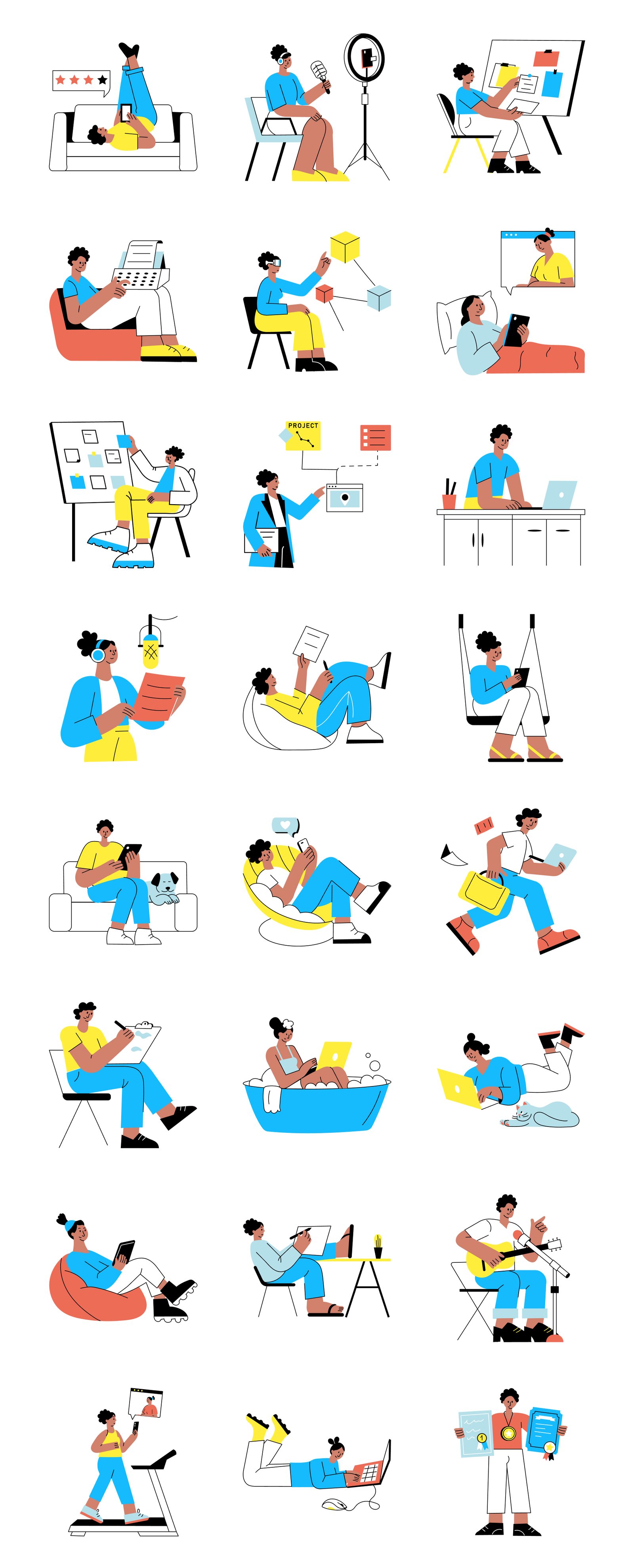 Freelancer Illustration Art Set