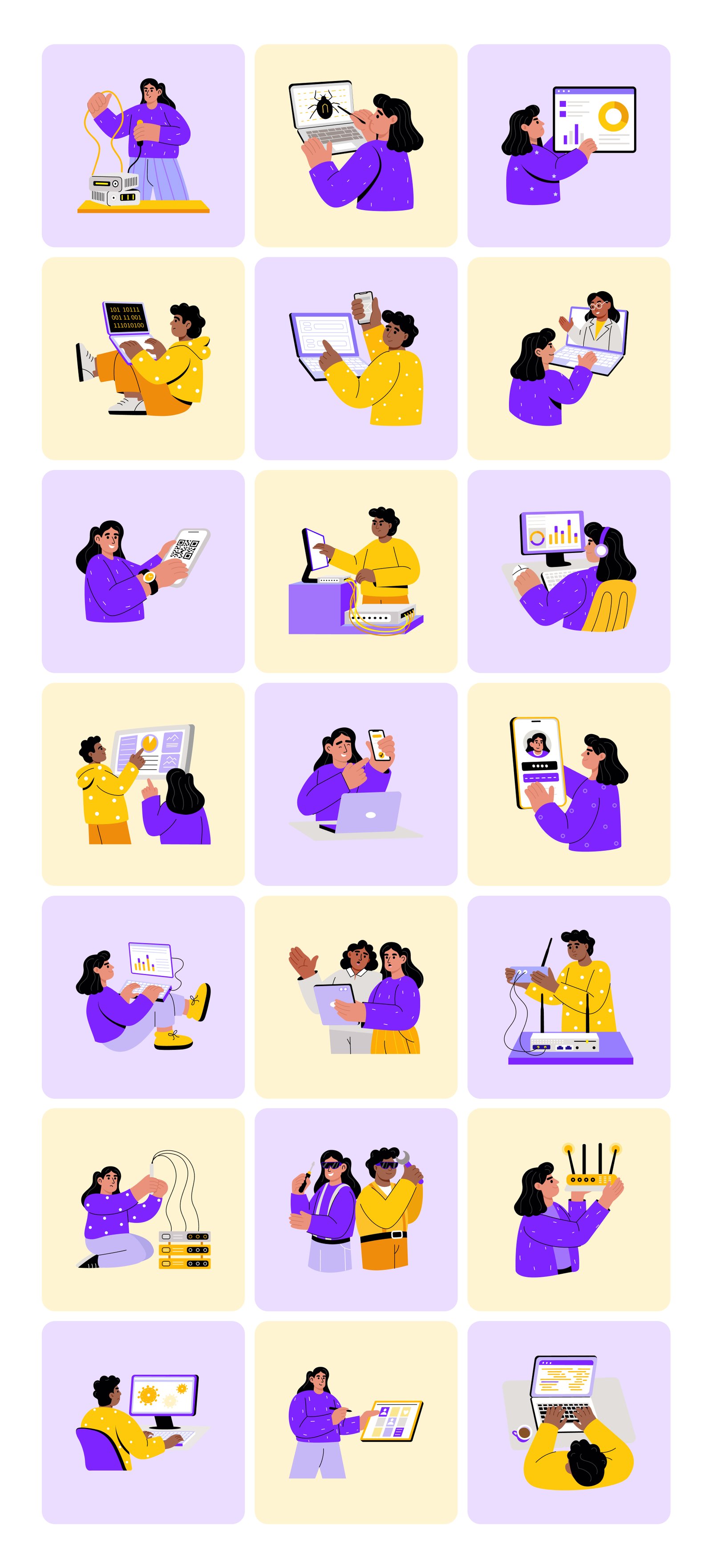 IT Illustration Art Set