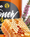 Glass Jar with Heather Honey Mockup