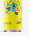 Slim Aluminium Drink Can with Matte Finish Mockup