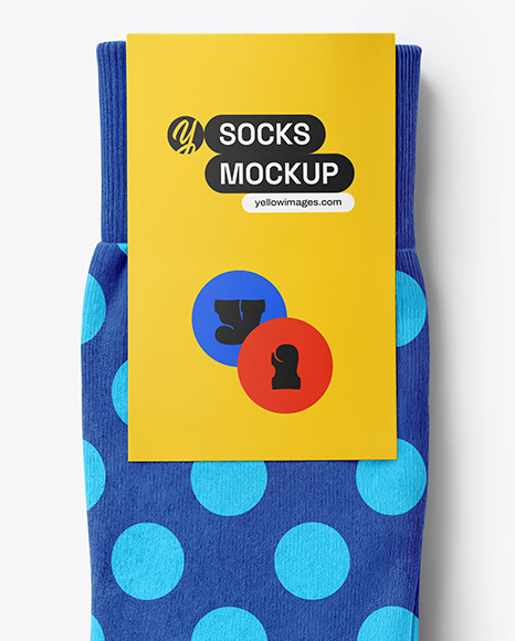 Socks with Label Mockup
