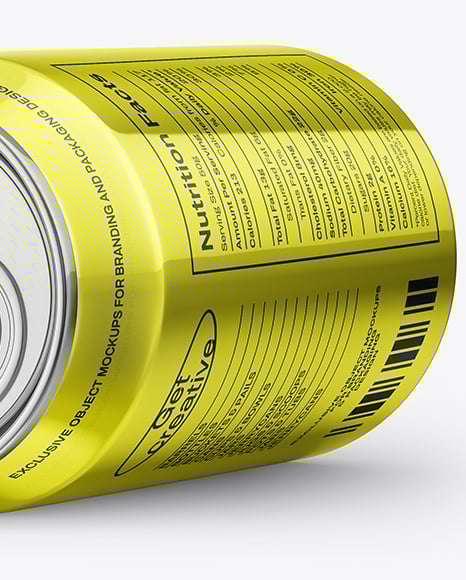 330ml Metallic Drink Can Mockup