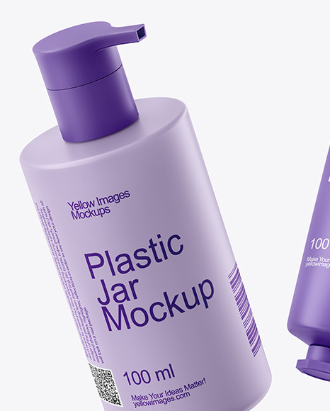 Bottle with Tube Mockup
