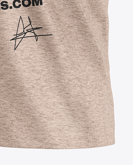 Kids Heather V-Neck T-Shirt Mockup - Half Side View