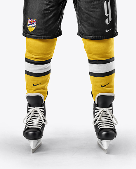 Man Wearing Full Ice Hockey Kit Mockup