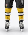 Man Wearing Full Ice Hockey Kit Mockup