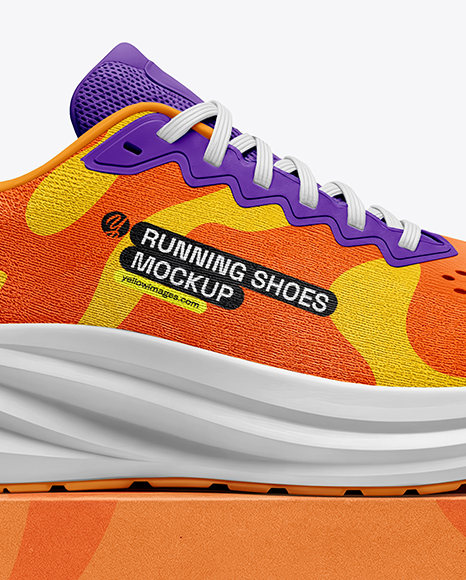 Running Shoe on Box Mockup