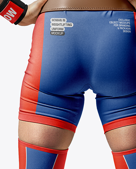 Woman Wearing Weightlifing Suit Mockup