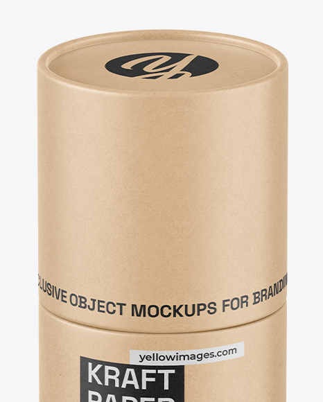 Kraft Paper Tube Mockup
