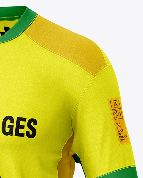 Soccer Jersey Mockup - Half Side View