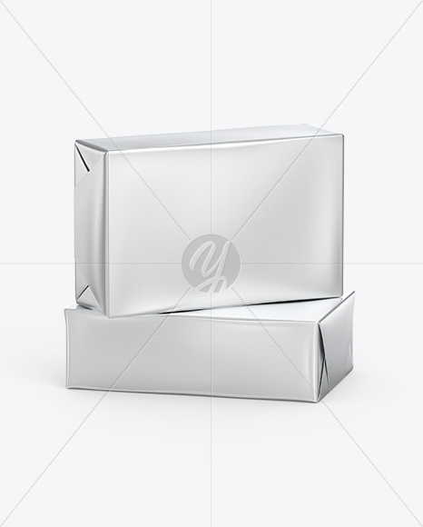 Two Metallic Butter Block Mockups