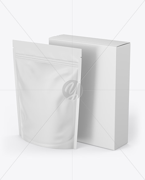 Box with Pouch Mockup