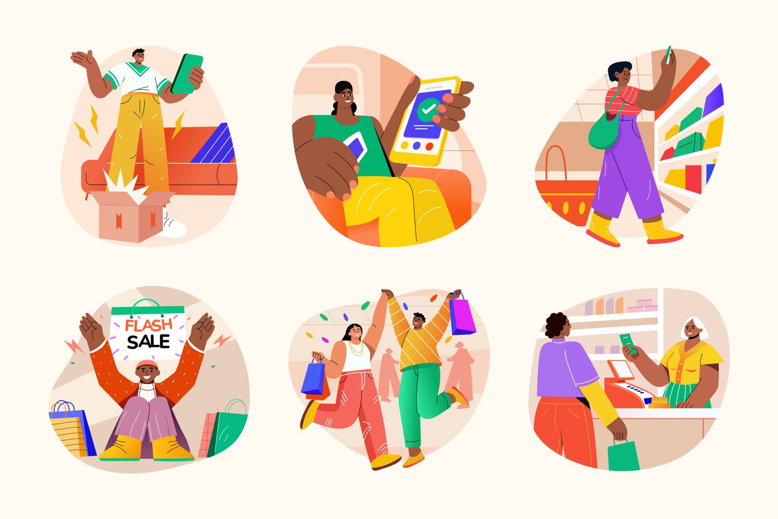 Shopping and Sale Vector Set