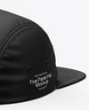 Five Panel Cap Mockup - Back Half Side View