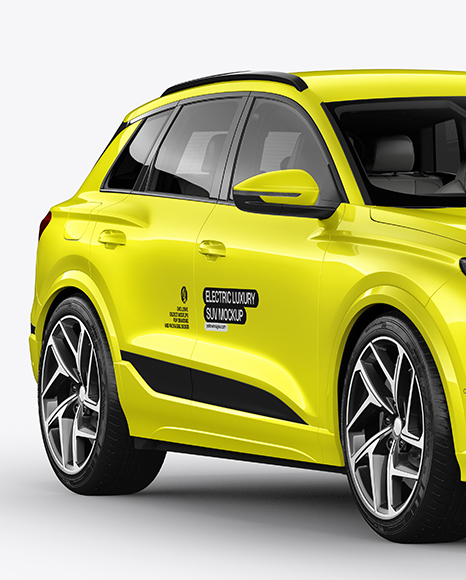 Electric Premium SUV Mockup - Half Side View