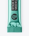 Glossy Metallic Stick Sachet Mockup
