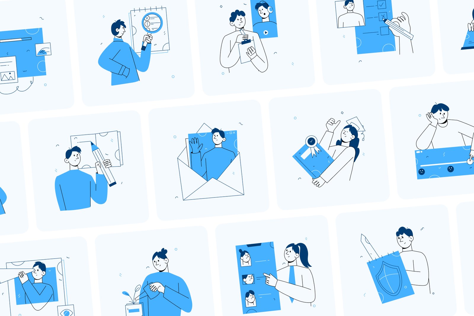 Tech and Business Illustration Set