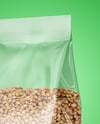 Transparent Package with Buckwheat Mockup