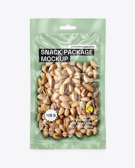Package with Pistachios Mockup - Mockups