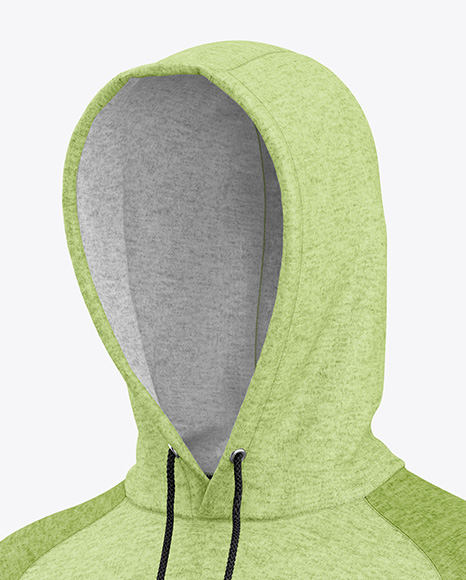 Men's Heather Hoodie Mockup - Half Side View
