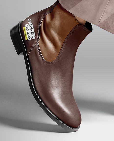 Chelsea Boots on Woman's Legs with Pants Mockup