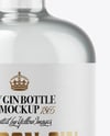 Dry Gin Bottle with Wooden Cap Mockup