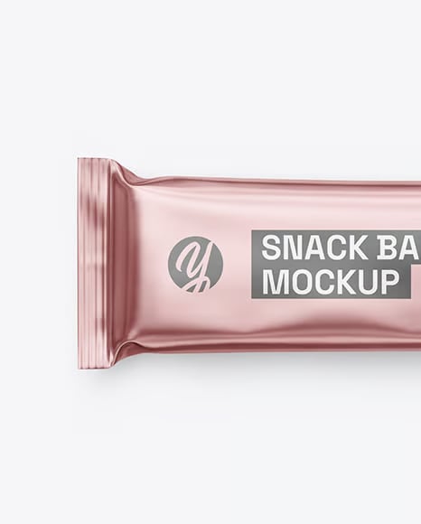 Matte Metallic Snack Package Mockup