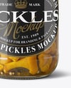 Clear Glass Jar with Chanterelles Mockup