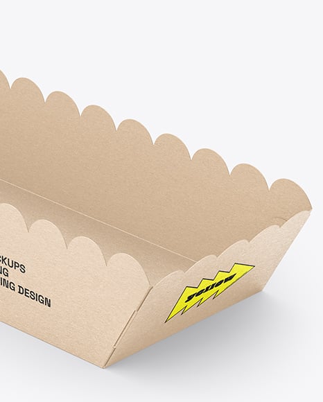 Kraft Paper Food Tray Mockup