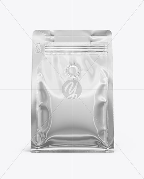 Glossy Metallic Coffee Package Mockup