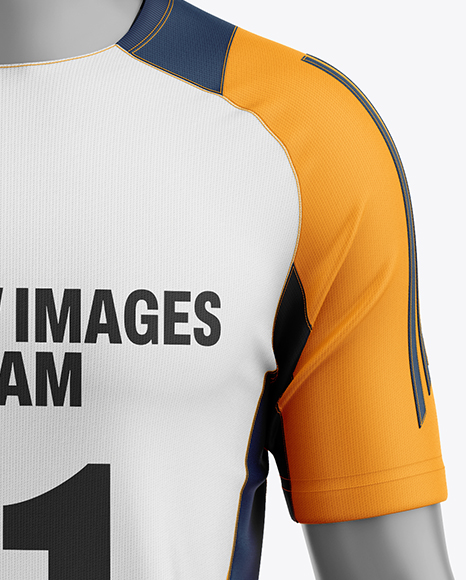 Training Short Sleeve Full Soccer Kit Mockup - Front View