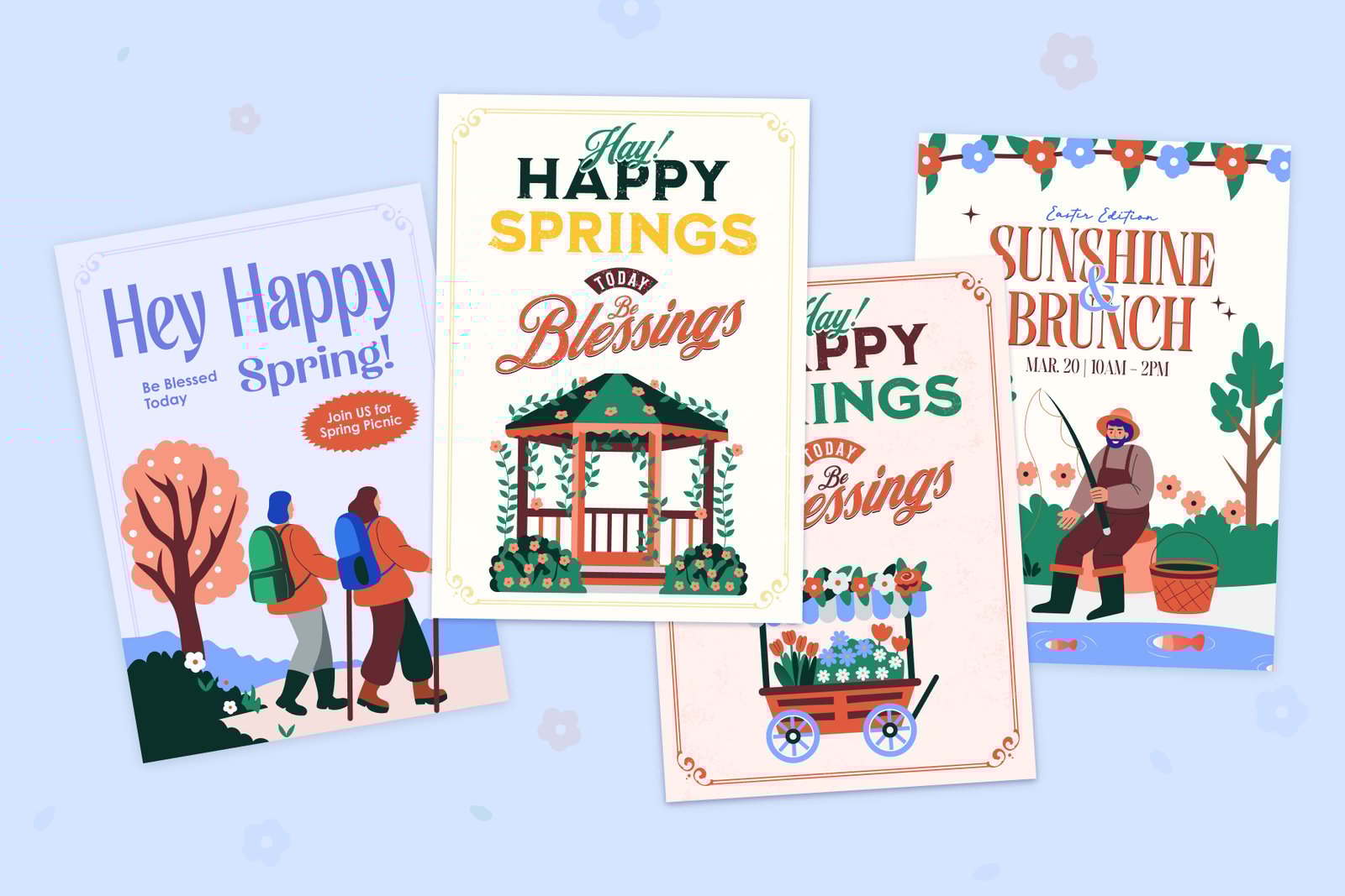 Spring Illustration Set