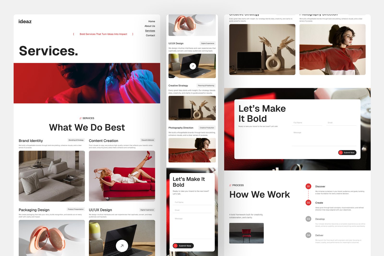 Ideaz – Creative Agency Website UI Figma Template