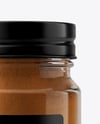 Clear Glass Jar with Cinnamon Powder Mockup