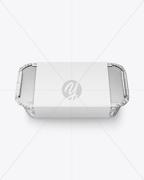 Aluminium Foil Tray Container in Paper Sleeve Mockup