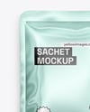Glossy Metallic Sachet Mockup