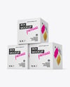 Three Paper Boxes Mockup