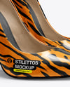 Pair of Glossy Stilettos Mockup