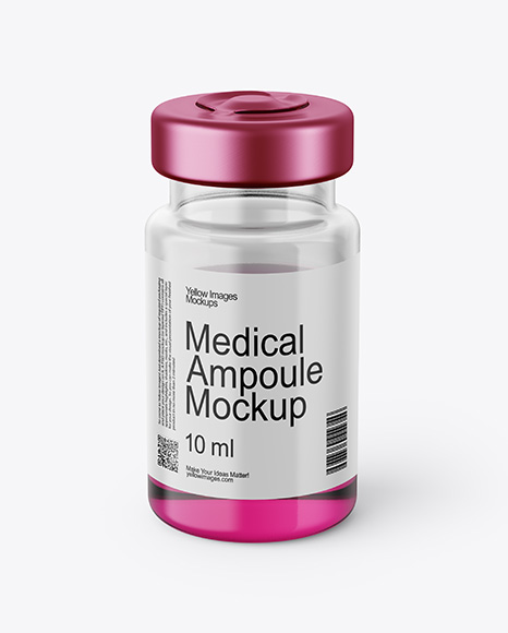 Clear Glass Medical Ampoule Mockup - Packaging mockups