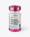 Clear Glass Medical Ampoule Mockup
