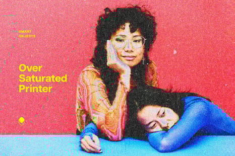 Broken Oversaturated Printer Photo Effect - Creative Store