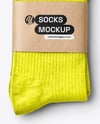 Socks with Label Mockup