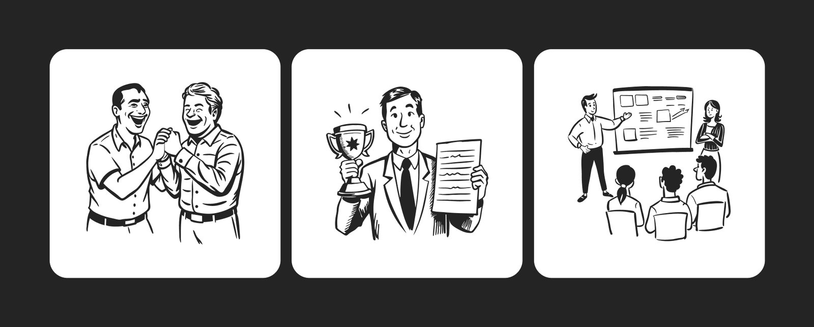 Business Drawing Illustration Set
