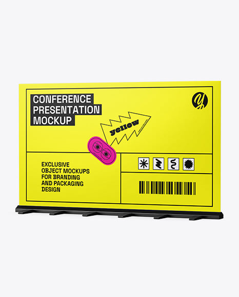 Conference Presentation Backdrop Mockup - Press Wall Banner mockups