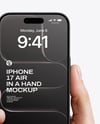 iPhone 17 Air Space Black in a Hand Mockup