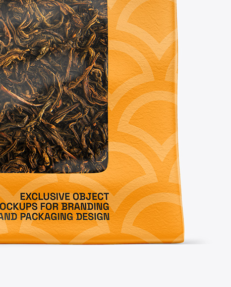 Paper Pouch w/ Dry Black Tea Mockup