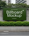 Outdoor Billboard on Concrete Wall Mockup
